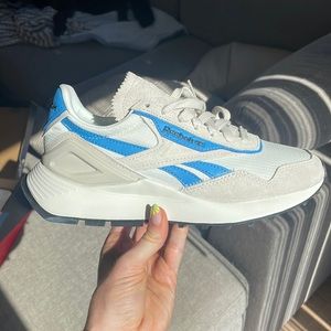 Cutest Classic Legacy Reeboks with blue details